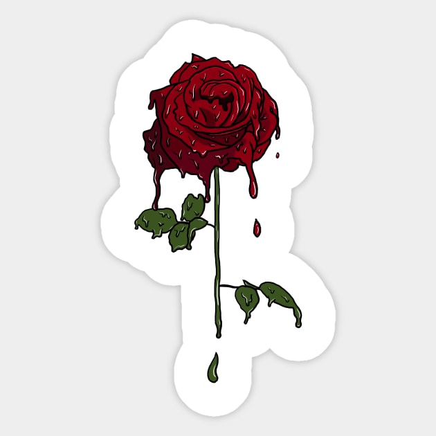 Grime Rose Sticker by Black Lotus